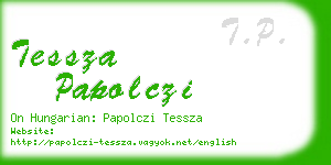 tessza papolczi business card